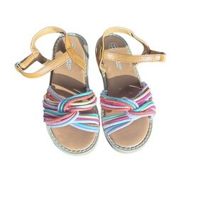 Kids OshKosh B'gosh Tan and multi color strapy Sandals